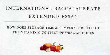 Extended Essays (last assessment 2026) 